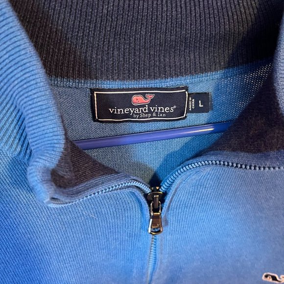 Vineyard Vines Men's Large 1/4-Zip Mock Neck Sweater Perfect Condition - Picture 4 of 4